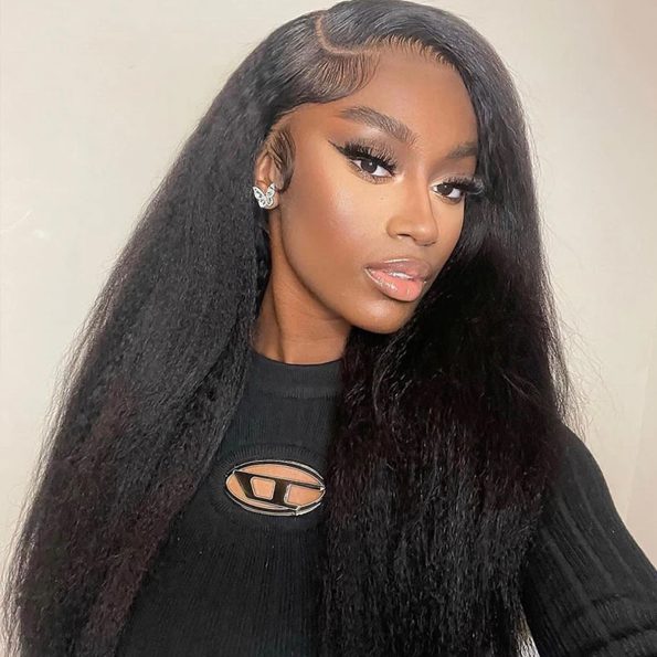 13x4 Lace Frontal Kinky Straight Wig