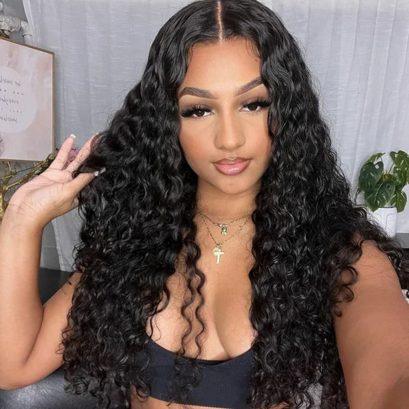 13x6 Water Wave Lace Front Wigs Human Hair